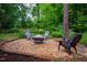 Cozy backyard firepit area with comfortable seating, perfect for relaxing evenings at 69 Margaret Pl, Chapel Hill, NC 27516