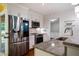 Modern kitchen featuring stainless steel appliances, granite countertops, and updated cabinetry for a sleek design at 69 Margaret Pl, Chapel Hill, NC 27516