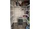 Walk-in pantry featuring wire shelving, providing plenty of space for food and household storage at 803 Courting St, Apex, NC 27523