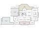 Detailed floor plan showcasing the layout of the house, including bedrooms, kitchen, and living spaces at 8821 Oconee Ct, Chapel Hill, NC 27516