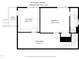 Basement floorplan with deck, flex room, bedroom and living room at 905 Balmoral Dr, Cary, NC 27511