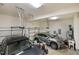 Interior view of garage with two cars and garage door openers at 100 Maywood Way, Chapel Hill, NC 27516