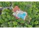 An aerial view of the community pool at 1014 Laurens Way, Knightdale, NC 27545