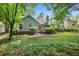 Home's backyard with lush greenery and mature trees at 1014 Laurens Way, Knightdale, NC 27545