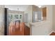 Eat-in kitchen with hardwood floors, ample counter space, and breakfast nook at 1014 Laurens Way, Knightdale, NC 27545