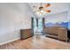 Bedroom bedroom features mountain-themed wall art, dresser, and crib at 113 Fetzer Ct, Cary, NC 27513