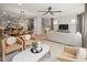 A spacious open-concept living room area with views of the kitchen and dining areas at 1215 Everton Ave, Durham, NC 27703