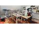 Bright room with tables and shelving, ideal for art projects or crafts, with a colorful area rug at 126 Solterra Way, Durham, NC 27705
