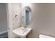 Bathroom featuring a vanity with a pedestal sink and a silver faucet at 150 Hanover Ct, Clayton, NC 27527