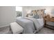 Serene bedroom showcasing a comfortable bed and soft, natural lighting from the window at 1515 Tamarisk Ln, Durham, NC 27703