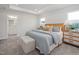 Serene primary bedroom with tray ceiling, soft carpet, and ensuite bathroom access at 1515 Tamarisk Ln, Durham, NC 27703