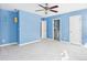 Spacious bedroom with soft carpet, ceiling fan and ensuite bathroom at 1728 Callandale Ave, Cary, NC 27518