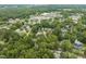 Aerial view of a neighborhood with mature trees close to local amenities at 1905 Bivins St, Durham, NC 27707