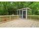 New deck with screened in porch, backyard shed, and bamboo surround at 1905 Bivins St, Durham, NC 27707