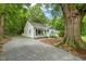 Charming single-story home with a gravel driveway and fresh landscaping at 1905 Bivins St, Durham, NC 27707