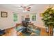 Bright office space with natural light, hardwood floors, and a comfortable work area at 1905 Bivins St, Durham, NC 27707