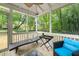 Relaxing screened porch featuring comfortable seating and a serene backyard view at 1905 Bivins St, Durham, NC 27707
