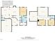 Layout of this 2-story home with detailed dimensions and square footage calculations at 2305 Bryarton Woods Dr, Raleigh, NC 27606