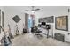Inviting bedroom converted to a music room with guitars, sound-dampening panels, and recording equipment at 2721 Jazzy St, New Hill, NC 27562