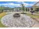 Outdoor fire pit area with a seating area and nearby grill at 2721 Jazzy St, New Hill, NC 27562