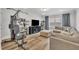 Finished basement featuring a living room with a home gym at 2721 Jazzy St, New Hill, NC 27562