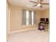 Bedroom featuring a ceiling fan, neutral walls, carpet, and a window with elegant curtains at 30 Cole Creek Way, Franklinton, NC 27525