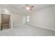 This is a bedroom featuring a ceiling fan, a closet and a window at 307 Millbrook Dr, Pittsboro, NC 27312