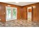 Spacious living room with french doors leading to the backyard at 307 Sunset Dr, Elon, NC 27244