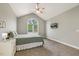 Comfortable bedroom featuring vaulted ceilings and natural light at 40 Breckenridge Pl, Dunn, NC 28334