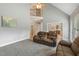 Bright living room with vaulted ceiling and view to the second story at 40 Breckenridge Pl, Dunn, NC 28334