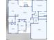 Detailed floor plan showcasing the layout of the home, including room dimensions and features at 411 Joneshaven Dr, Fuquay Varina, NC 27526