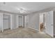 A spacious bedroom has two closets and an attached bathroom at 4658 Fawnbrook Cir, Raleigh, NC 27612