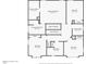 Second floor floorplan showcases the primary bedroom, bathroom, and additional bedrooms at 6101 Ricker Rd, Raleigh, NC 27610