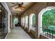 Spacious balcony offers stunning views, arched openings, and elegant design at 6510 New Market Way, Raleigh, NC 27615