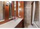 Charming bathroom features a classic vanity, elegant mirror, and shower with tub at 6510 New Market Way, Raleigh, NC 27615