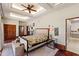 Cozy bedroom features a comfortable bed, stylish decor, and ample storage space at 6510 New Market Way, Raleigh, NC 27615