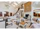 Well-appointed living room with high ceilings, detailed tapestries, and comfortable seating arrangements at 6510 New Market Way, Raleigh, NC 27615