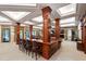 Stunning custom wet bar, perfect for entertaining, with seating for up to 8 people at 6510 New Market Way, Raleigh, NC 27615