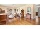 Bright living area with hardwood floors and classic furniture at 816 Miller Rd, Hillsborough, NC 27278
