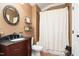 Charming full bathroom with vanity and shower/tub combination at 8405 Hempton Cross Dr, Wake Forest, NC 27587