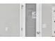 A clear view of a pantry door with etched glass, and white trim at 852 Fred Wilder Rd, Franklinton, NC 27525