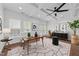 Bright office space with natural light, tray ceiling, and a modern desk at 9164 Wooden Rd, Raleigh, NC 27617