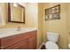 Cozy bathroom with vanity and decorative wall art at 9808 Rainsong Dr, Wake Forest, NC 27587