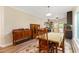 Well-appointed dining room with hardwood floors and abundant natural light at 119 Danforth Dr, Cary, NC 27511
