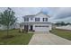 Charming two-story home featuring a manicured lawn, attached two-car garage and classic architectural details at 140 Benson Village Dr # 83, Benson, NC 27504