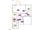 Layout of the home's floor plan, showcasing the placement of the kitchen, living spaces, bedrooms and garage at 145 Caspian Ct, Lillington, NC 27546