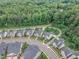 Aerial view of a neighborhood, showing the greenery and trees at 151 Bridge St, Hillsborough, NC 27278