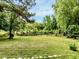 Expansive backyard featuring a fence, mature trees, and open green space at 183 Birnamwood Dr, Chapel Hill, NC 27516