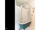 Clawfoot tub bathroom with shower curtain at 183 Birnamwood Dr, Chapel Hill, NC 27516