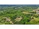 Expansive aerial view showcases a private estate nestled among lush trees, offering seclusion and natural beauty at 1852 Gwyn Rd, Burlington, NC 27217